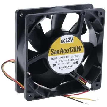 Sanyo Denki San Ace 9WP Series Axial Fan, 12 V dc, DC Operation, 168.3m³/h, 4.56W, 380mA Max, IP68, 119 x 119 x 38mm - 9WP1212H1011 product image