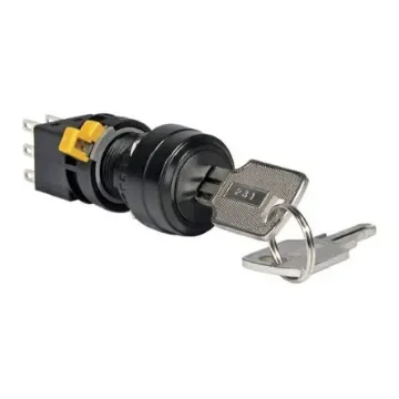 Idec IP65 Push Button Switch, DPDT, 100 mA 3-Way Common-Key - HA1K-3C2VD product image