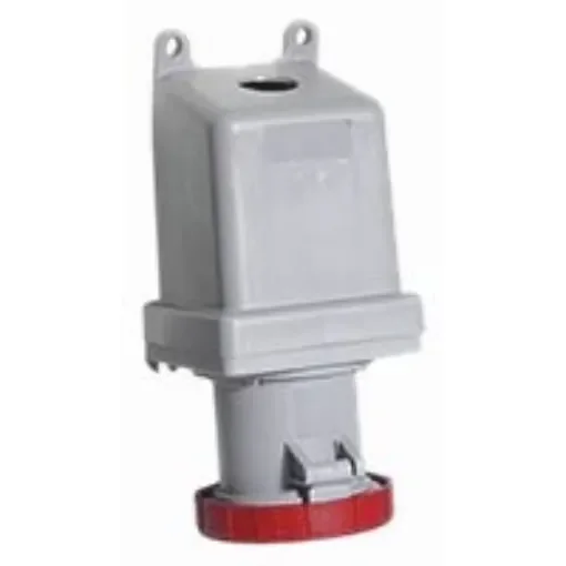 Amphenol Industrial, Tough & Safe IP67 Red Panel Mount 3P + E Industrial Power Socket, Rated At 63A, 415 V - 2CMA167316R1000  363RS6W product image