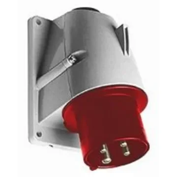 Amphenol Industrial, CMA IP44 Yellow Panel Mount 2P + E Right Angle Industrial Power Plug, Rated At 16A, 110 V - 2CMA193289R1000  216BS4 product image