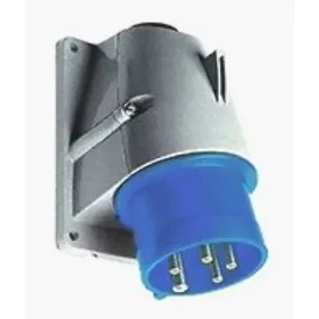 Amphenol Industrial, Easy & Safe IP44 Blue Panel Mount 2P + E Right Angle Industrial Power Plug, Rated At 32A, 230 V - 2CMA193314R1000  232BS6 product image