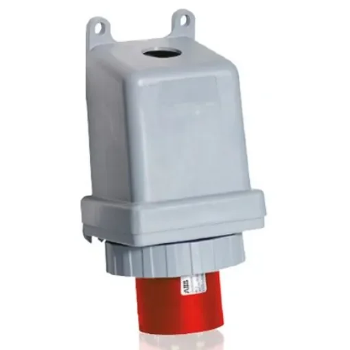 Amphenol Industrial, Tough & Safe IP67 Red Panel Mount 3P + N + E Industrial Power Plug, Rated At 63A, 415 V - 2CMA167362R1000  463BS6W product image
