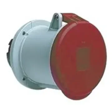Amphenol Industrial, Easy & Safe IP44 Red Panel Mount 3P + N + E Industrial Power Socket, Rated At 63A, 415 V - 2CMA167532R1000  463RU6 product image