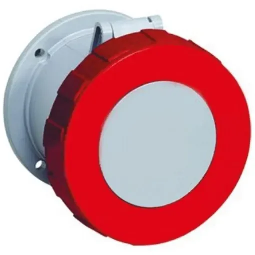 Amphenol Industrial, Tough & Safe IP67 Red Panel Mount 3P + E Industrial Power Socket, Rated At 63A, 415 V - 2CMA167384R1000  363RU6W product image