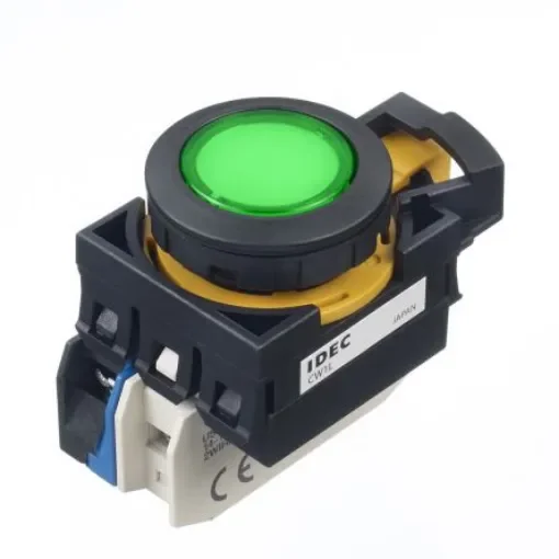 Idec IDEC CW Series Illuminated Push Button, Panel Mount, 22mm Cutout - CW1L-M1E10Q4G product image