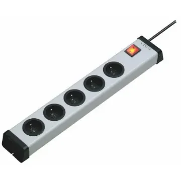 Bodo Ehmann Type E - French 5 Gang Power Distribution Unit, 1.5m Cable, 16A, 250 V - 0201X02052301 product image