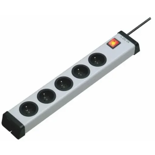 Bodo Ehmann Type E - French 5 Gang Power Distribution Unit, 1.5m Cable, 16A, 250 V - 0201X02052301 product image