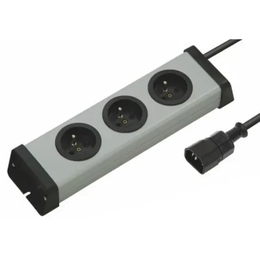 Bodo Ehmann Type E - French 3 Gang Power Distribution Unit, 1.5m Cable, 16A, 250 V - 0200X02032308 product image