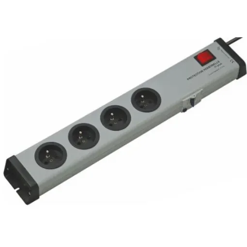 Bodo Ehmann Type E - French 4 Gang Power Distribution Unit, 1.5m Cable, 16A, 250 V, RCD Protected - 0221X02042301 product image