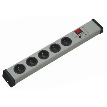 Bodo Ehmann Type E - French 5 Gang Power Distribution Unit, 16A, 250 V, Surge Protected - 0206X02052300 product image