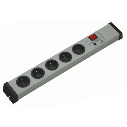 Bodo Ehmann Type E - French 5 Gang Power Distribution Unit, 16A, 250 V, Surge Protected - 0206X02052300 product image