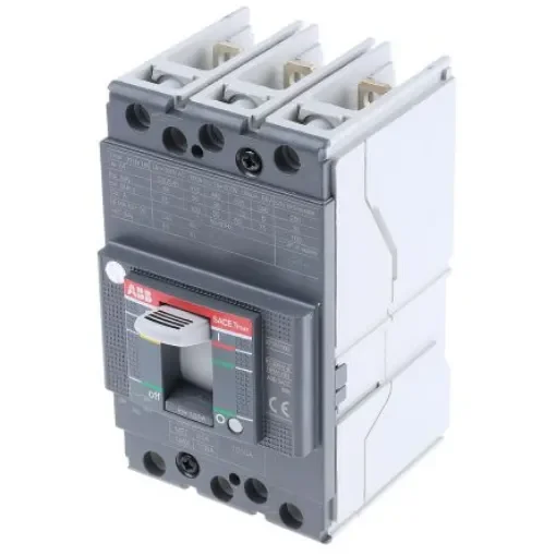 ABB, Tmax XT MCCB 3P 100A, Breaking Capacity 36 kA, Panel Mount - 1SDA067416R1  XT1N 160 TMD 100-1000 3p F F product image