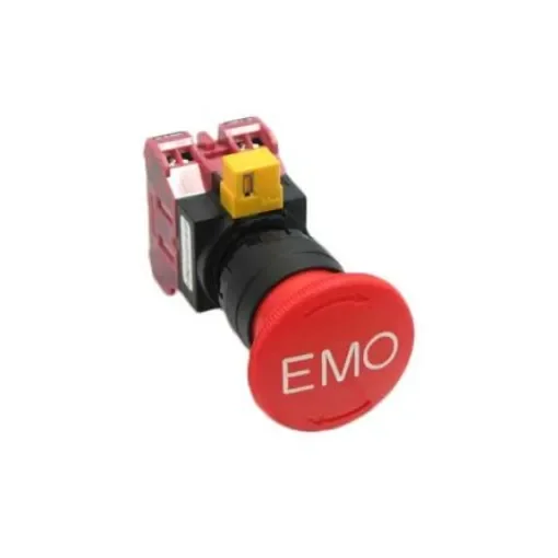 Idec HW Series Twist Release Emergency Stop Push Button, Panel Mount, 22mm Cutout, 2NC, IP65 - HW1B-V4F02-R-EMO-2 product image