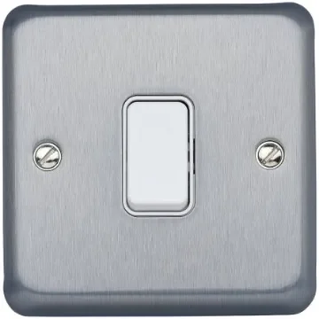 MK Electric Rocker Light Switch, 2 Way, 1 Gang, Albany Plus - K4671BRC product image