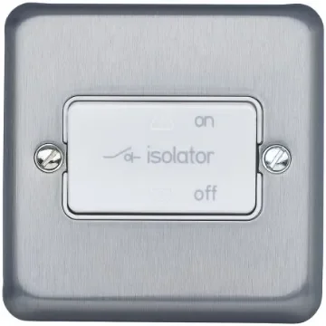 MK Electric Silver Albany Plus Fan Isolator Switch - K4860BRC product image