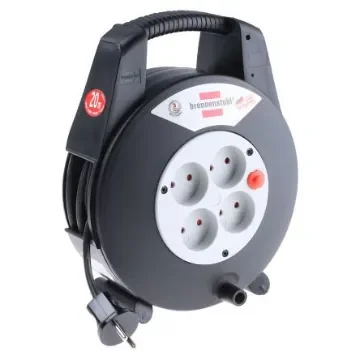brennenstuhl 20m 4 Socket Type K - Danish Cable Reel Cassette Reel, 230 V ac, IP20 - 1618208501 product image