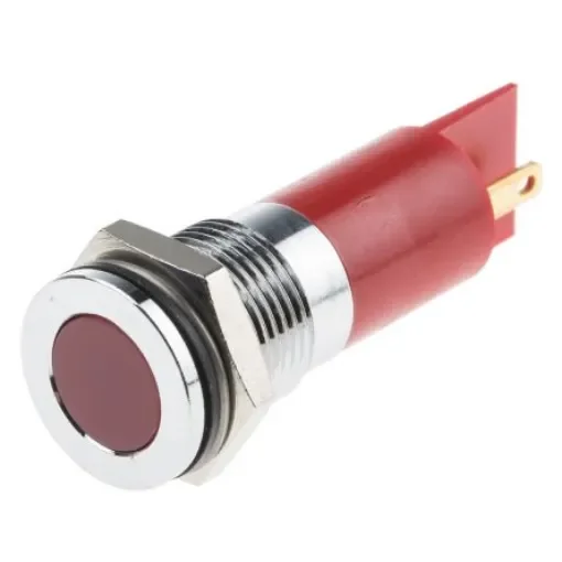 RS PRO Red Panel Mount Indicator, 110V dc, 14mm Mounting Hole Size, IP67 - 8332894 product image
