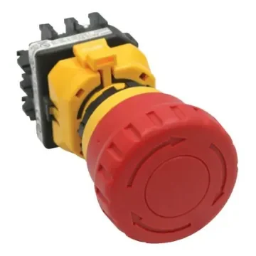 Idec XW1E Series Twist Release Emergency Stop Push Button, Panel Mount, 22mm Cutout, 1NO + 3NC, IP65 - XW1E-BV413M-R product image