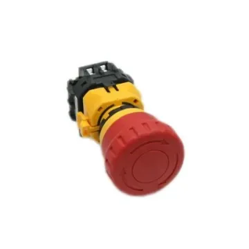 Idec XW1E Series Twist Release Emergency Stop Push Button, Panel Mount, 22mm Cutout, 2NO + 2NC, IP65 - XW1E-BV422M-R product image