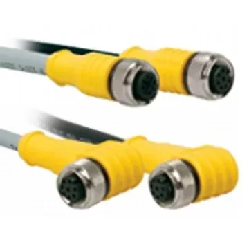 Turck Straight Female 12 way M12 to Right Angle Male M12 Sensor Actuator Cable, 1m - RKC 12T-1-WSC 12T product image