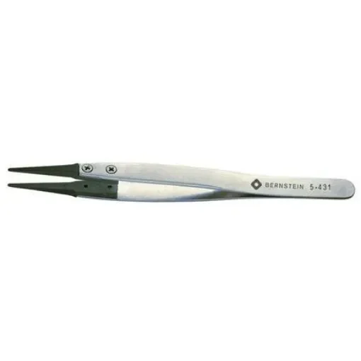Bernstein AG 125 mm, Stainless Steel, Rounded, ESD Tweezers - 5-431 product image