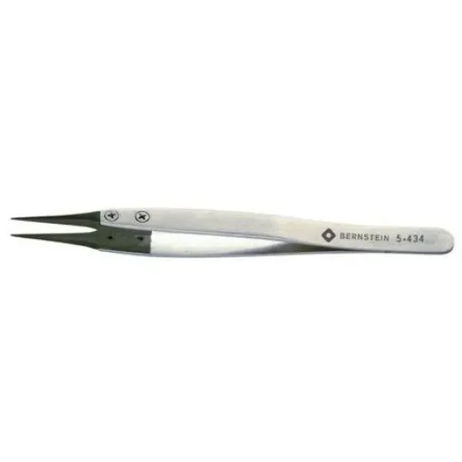 Bernstein AG 125 mm, Stainless Steel, Rounded, ESD Tweezers - 5-434 product image