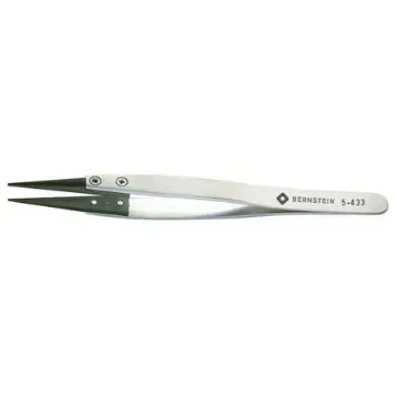 Bernstein AG 125 mm, Stainless Steel, Flat, ESD Tweezers - 5-433 product image