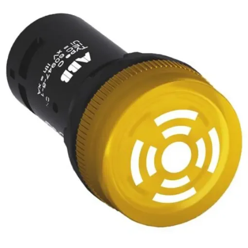 ABB, ABB Compact, Panel Mount Yellow LED Buzzer, 22mm Cutout, Round, 24V ac/dc - 1SFA619600R6103  CB1-610Y product image