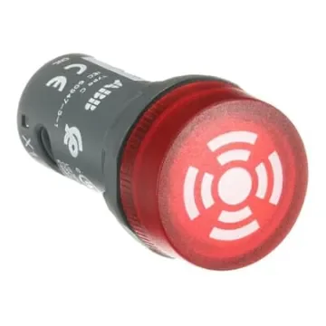 ABB, Compact, Panel Mount Red LED Buzzer, 22mm Cutout, Round, 230V - 1SFA619600R6131  CB1-613R product image