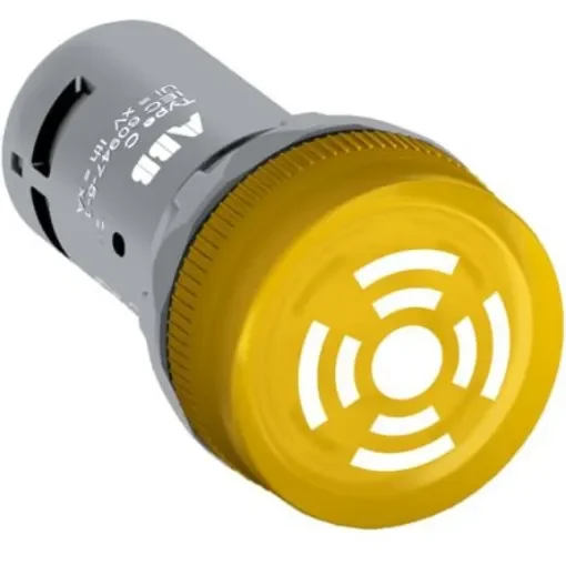 ABB, Compact, Panel Mount Yellow LED Buzzer, 22mm Cutout, IP66, IP67, IP69K, Round, 230V ac/dc - 1SFA619600R6133  CB1-613Y product image