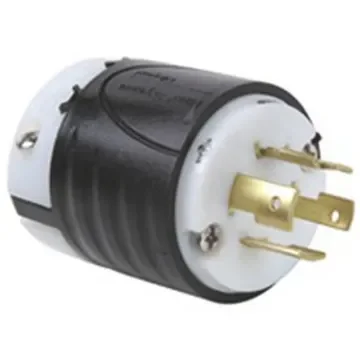 PASS & SEYMOUR USA Mains Plug, 20A Black, White, Cable Mount Nylon Screw, 480 V - L1620P product image