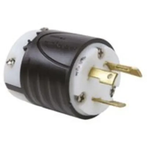 PASS & SEYMOUR USA Mains Plug, 30A Black, White, Cable Mount Nylon Screw, 125 V - L530P product image