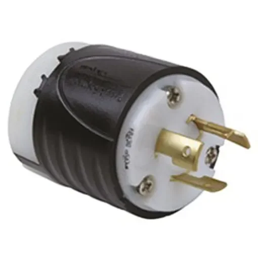 PASS & SEYMOUR USA Mains Plug, 20A Black, White, Cable Mount Nylon Screw, 250 V - L620P product image