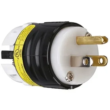 PASS & SEYMOUR USA Mains Plug, 15A Black, Clear, Cable Mount Nylon Screw, 125 V - PS5266-XGCM product image