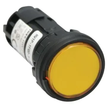 Idec Yellow Panel Mount Indicator, 24.1 x 22.3mm Mounting Hole Size, Screw Terminal Termination - HW1P-1FQD-Y-24V product image