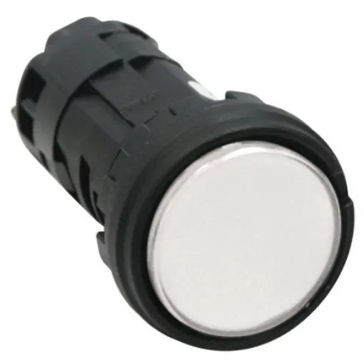 Idec White Panel Mount Indicator, 24.1 x 22.3mm Mounting Hole Size - HW1P-1FQD-W-24V product image