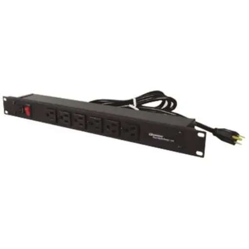 Wiremold NEMA 5-15R 6 Gang Power Distribution Unit, 4.6m Cable, 15A, 120 V, RCD Protected - 8361353 product image