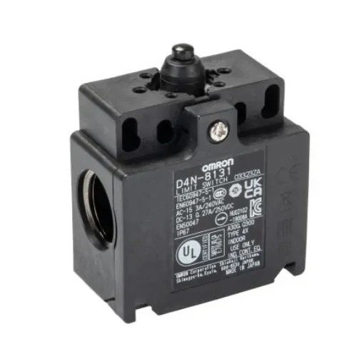 Omron D4N Series Plunger Limit Switch, NO/NC, IP67, DPST - D4N-8131 product image