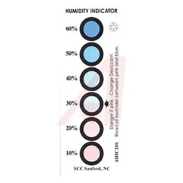 SCS Blotting Paper Impregnated With Cobaltous Chloride ESD Label, Humidity Indicator-Text 4.75 in x 1.56in - 6HIC200 product image