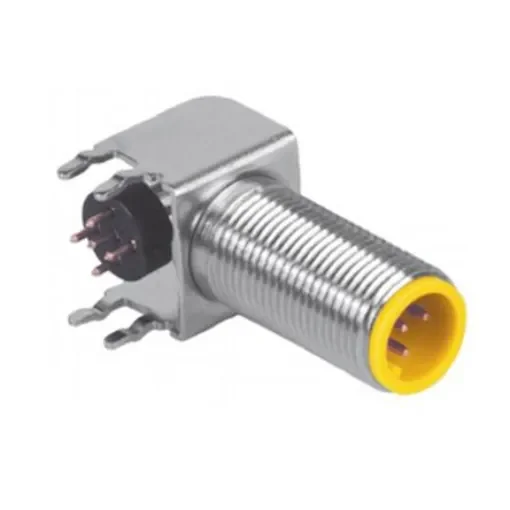 Turck Circular Connector, 5 Contacts, PCB Mount, M12 Connector, Socket, Male, IP68, WFS Series - WFS 4.5-PCB product image