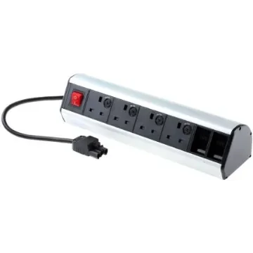 RS PRO Type G - British 4 Gang Power Distribution Unit, 1m Cable, 230V, Fused - 8399796 product image