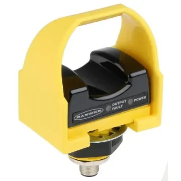Banner 1 Button Self-Checking Optical Touch Buttons, Black, Yellow, STB Series - STBVP6Q5 product image