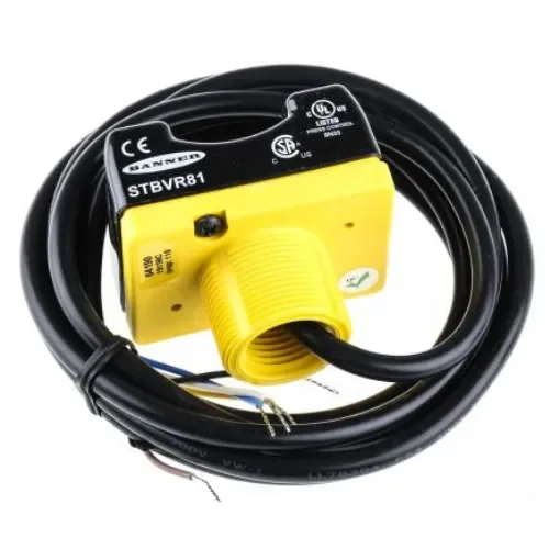 Banner 1 Button Safety Two Hand Control Switch, Black, Yellow, STB Series - STBVR81 product image