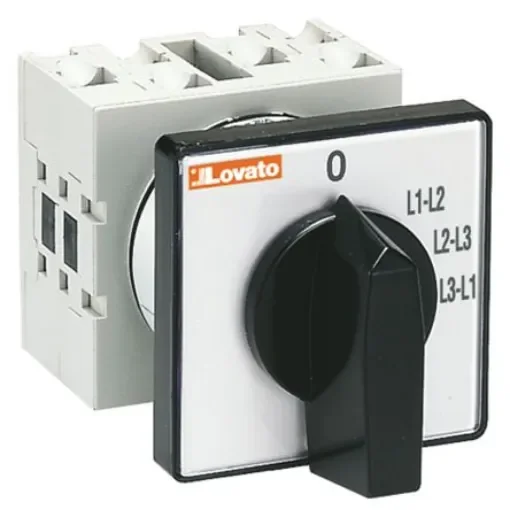 Lovato 4 Position 30° Voltmeter Cam Switch, 16A, Knob Actuator - GX1667U product image