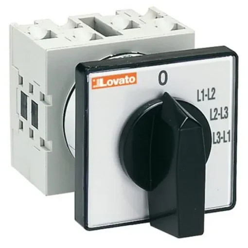 Lovato 4 Position 90° Ammeter Cam Switch, 16A, Knob Actuator - GX1697U product image