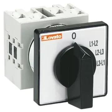 Lovato 4 Position 30° Voltmeter Cam Switch, 16A, Knob Actuator - GX1668U product image