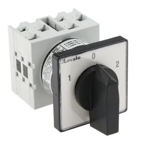 Lovato, DPDT 3 Position 60° Changeover Cam Switch, 690V ac, 20A, Knob Actuator - GX2052U product image