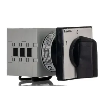 Lovato, 3PDT 3 Position 60° Changeover Cam Switch, 690V ac, 20A, Knob Actuator - GX2053U product image