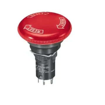 Omron A165E Series Twist Release Emergency Stop Push Button, Panel Mount, 16mm Cutout, IP65 - A165ES product image