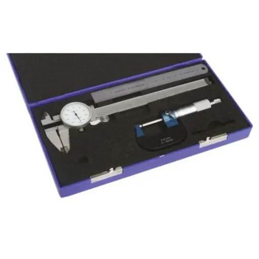 RS PRO Metric & Imperial Dial Caliper, Micrometer, Rule Measuring Set - 8412527 product image